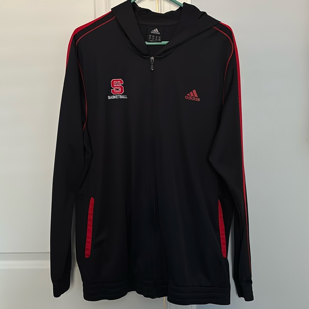 Adidas NC State Basketball zip up jacket.